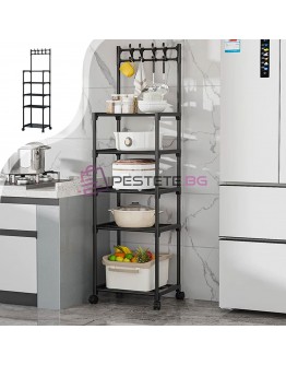 Стелаж 5 рафта за съхранение кухня и баня